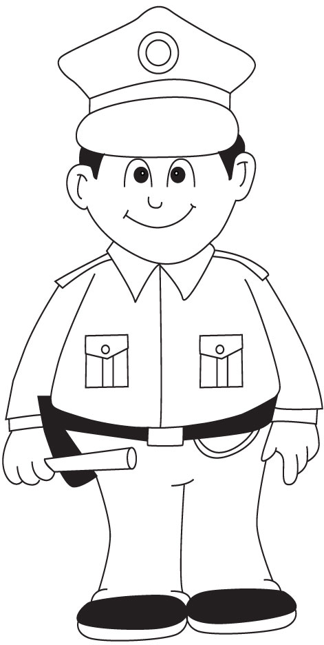 Policeman coloring page
