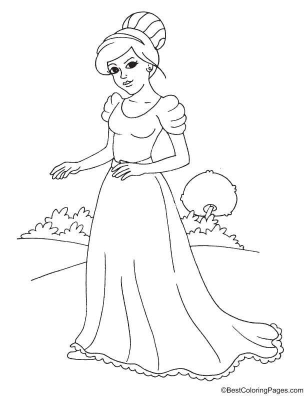 Princess coloring page 2