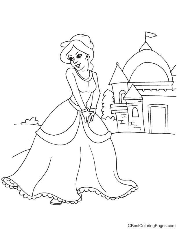 Princess coloring page 3
