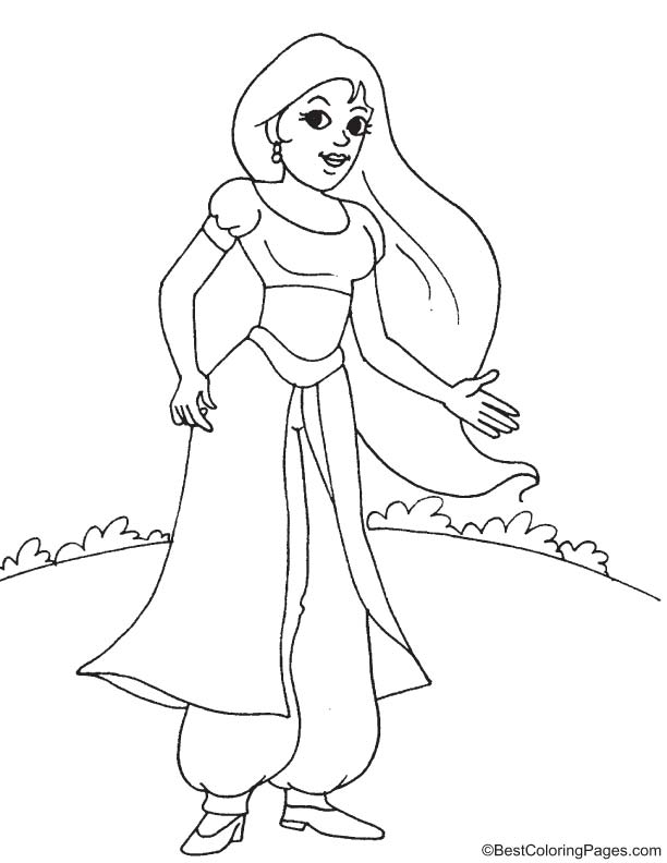 Princess coloring page 5