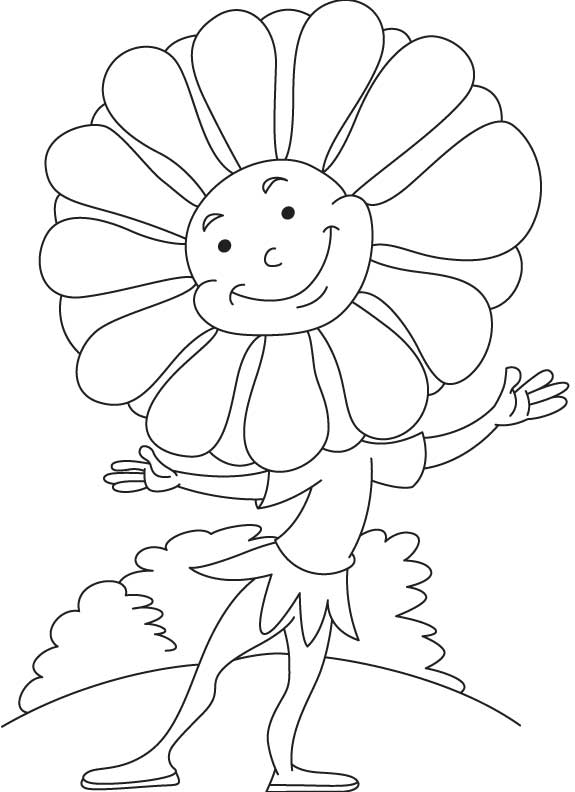 Purple aster coloring page