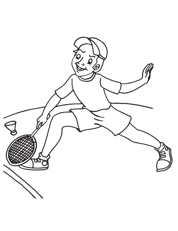 Racket sport coloring page
