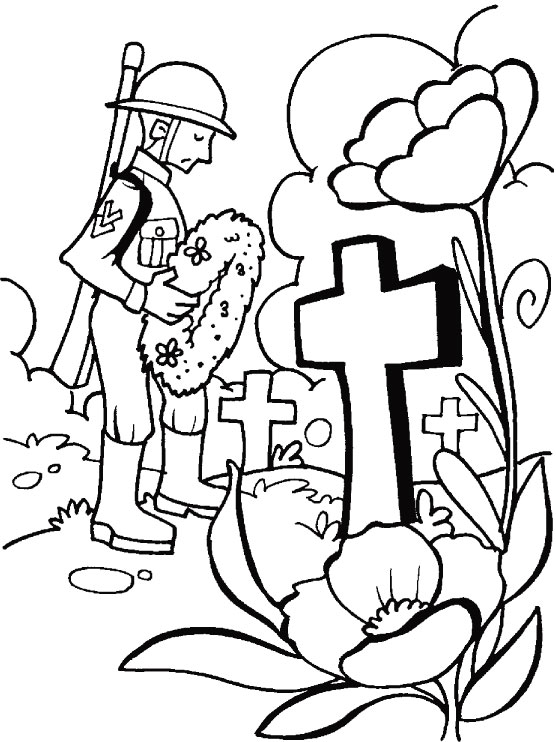 I honour and remember you for you great sacrifice on Remembrance Day coloring pages