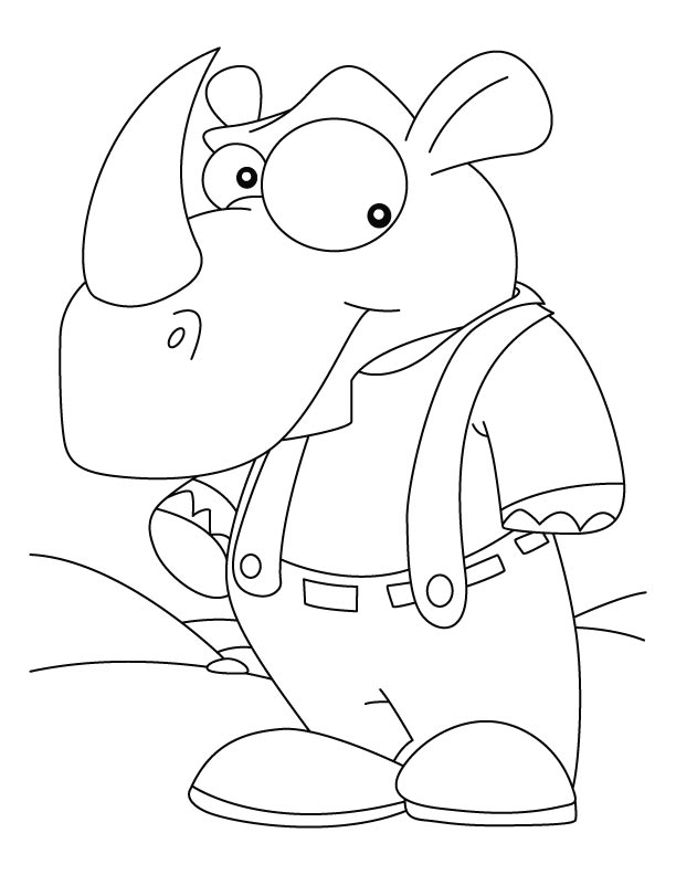 I am not endangered rhinoceros coloring pages