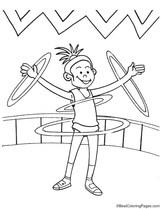 Ring show coloring page