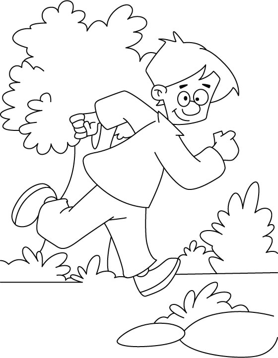 Running coloring page