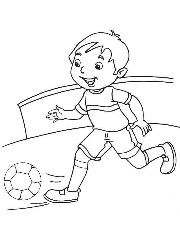 Running with the football coloring page
