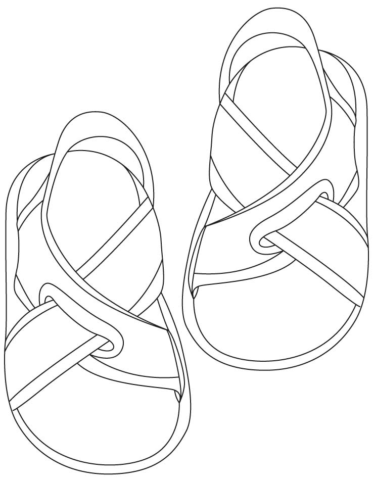 sandals coloring pages
