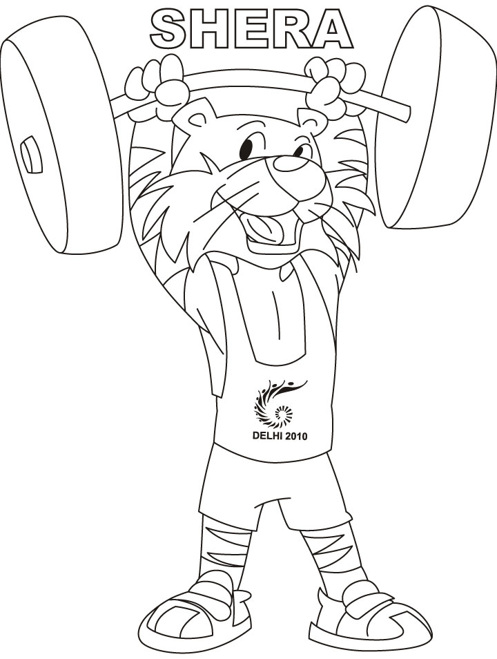 Shera Weightlifting Coloring Page