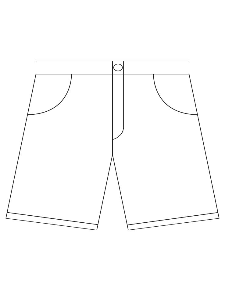 Shorts coloring pages