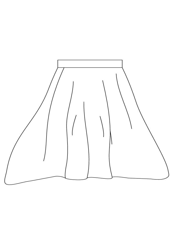 Skirt coloring pages 2