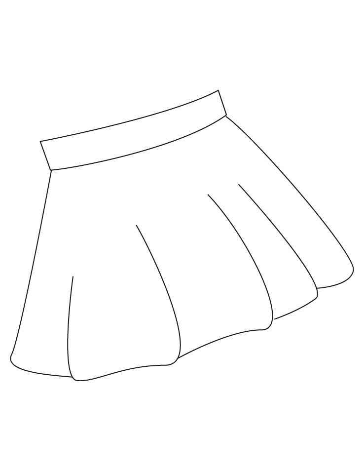 Skirt coloring pages 1