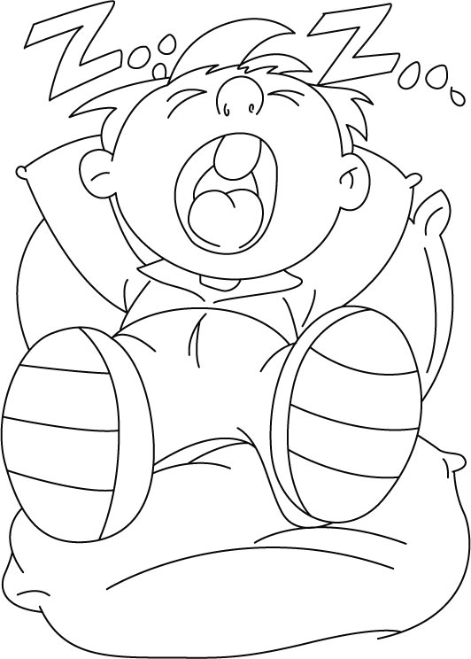Sleeping coloring page