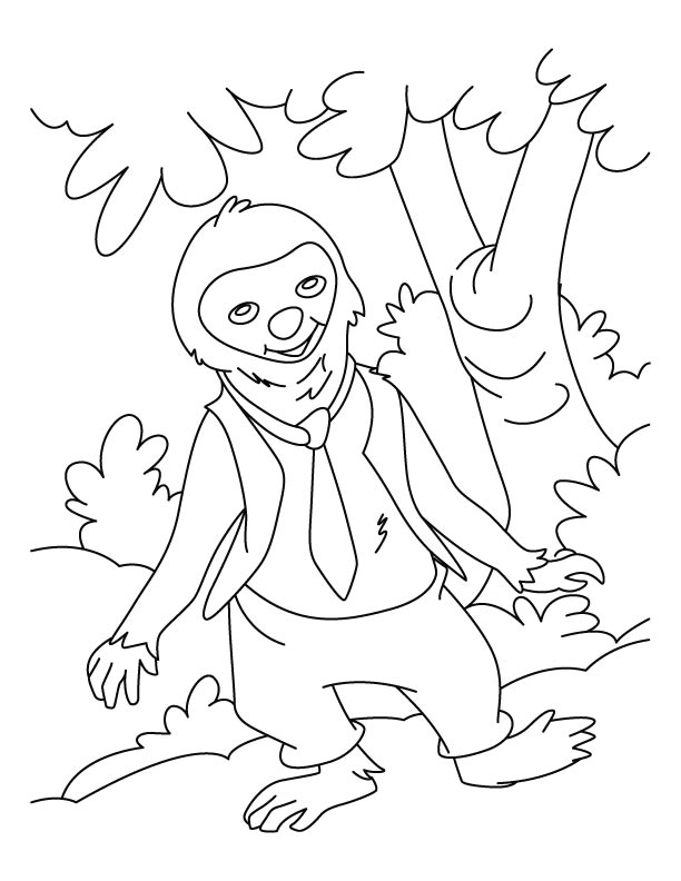 I came down from the tree coloring pages