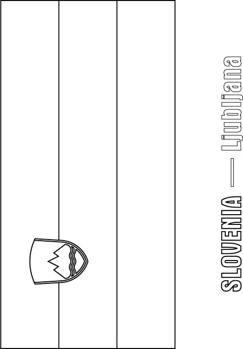 Slovenia Flag Coloring Page