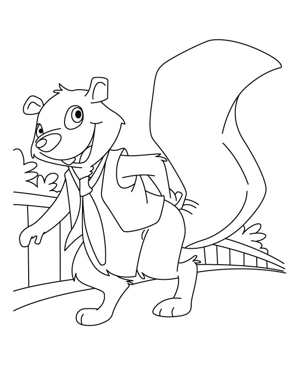 Road side romeo squirrel coloring pages