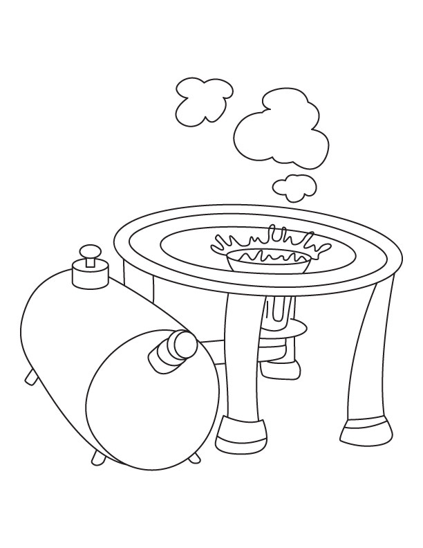 Stove coloring page