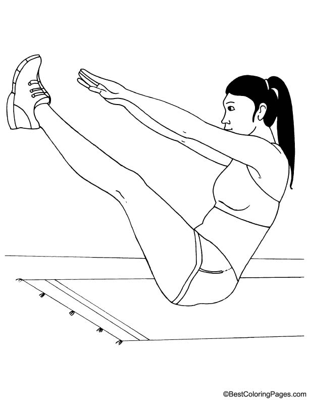 Stretching coloring page