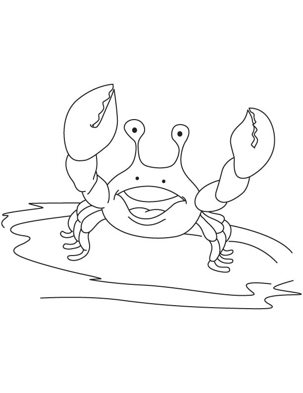 Super crab coloring page