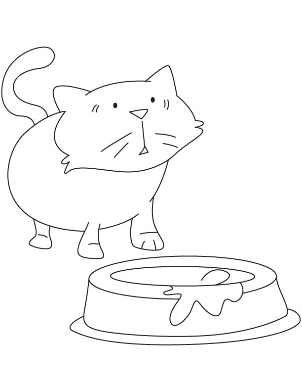 Surprised kitten coloring page