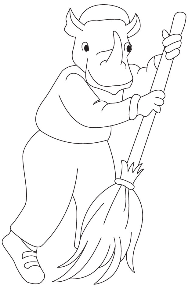 Sweeper coloring page