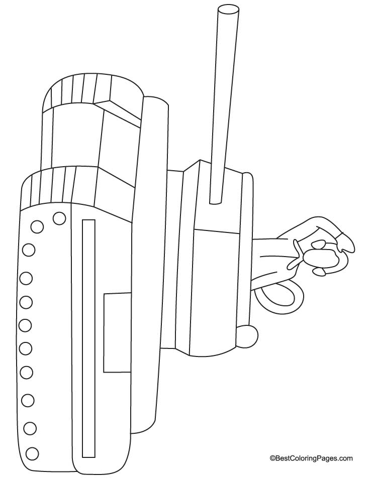 Soldier on the tank coloring page