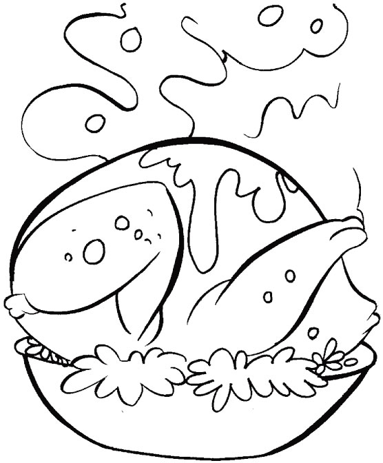 Lets have a delicious Thanksgiving coloring page