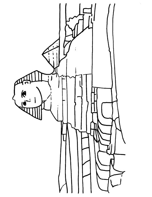 The great sphinx coloring page