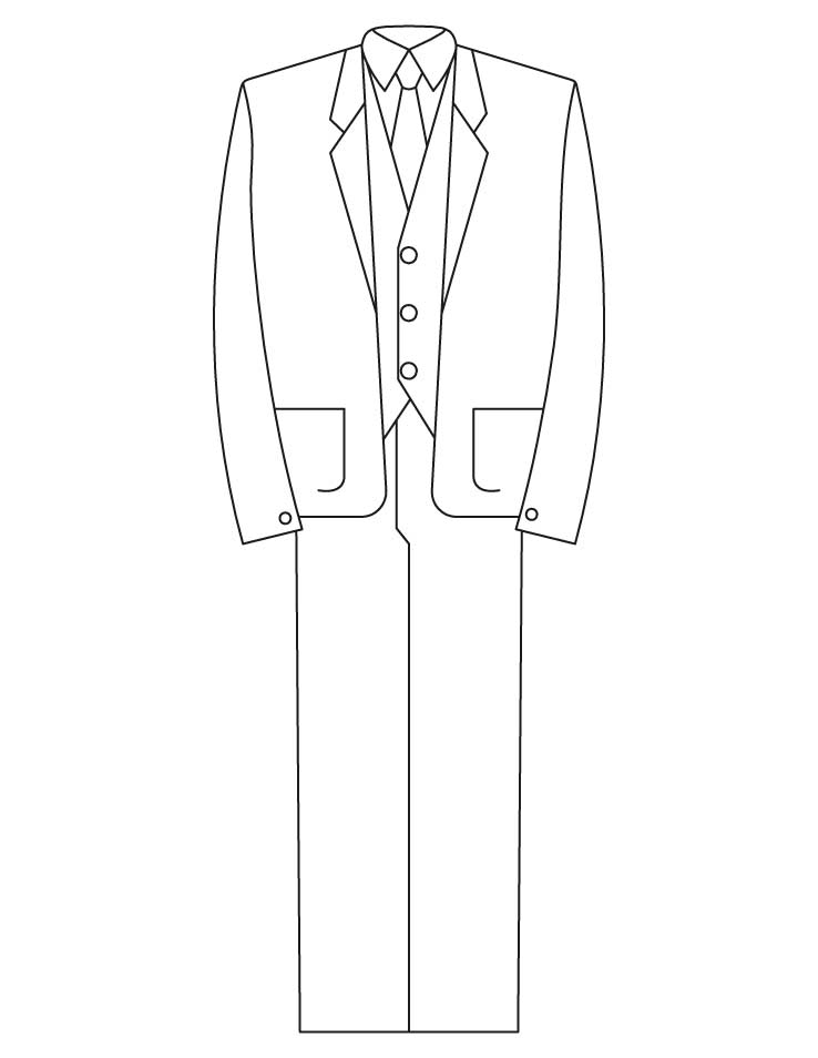 Three piece suit coloring pages