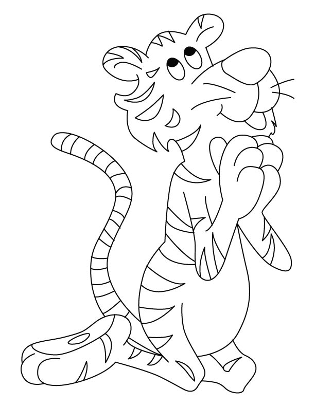 Begger tiger coloring pages
