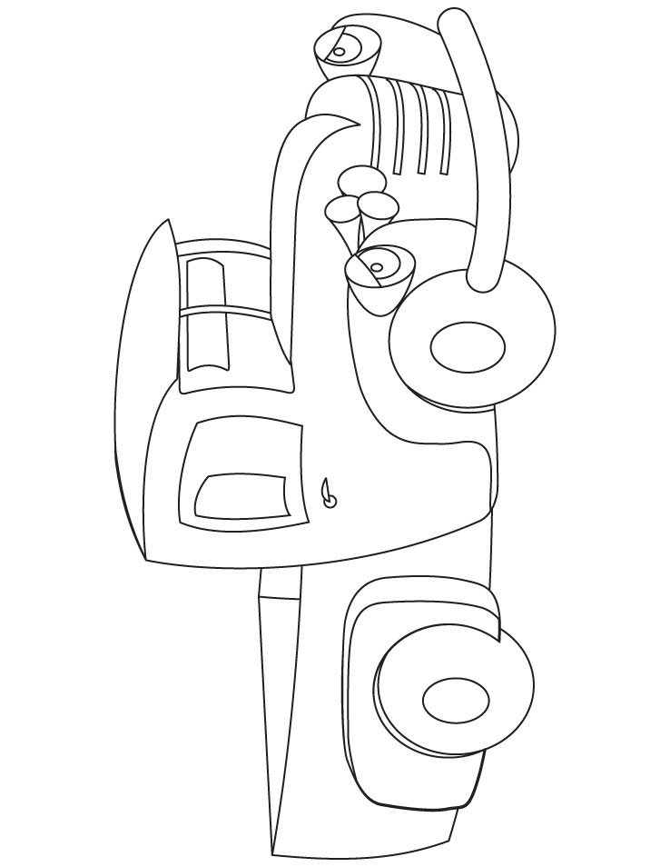 Toy truck coloring page