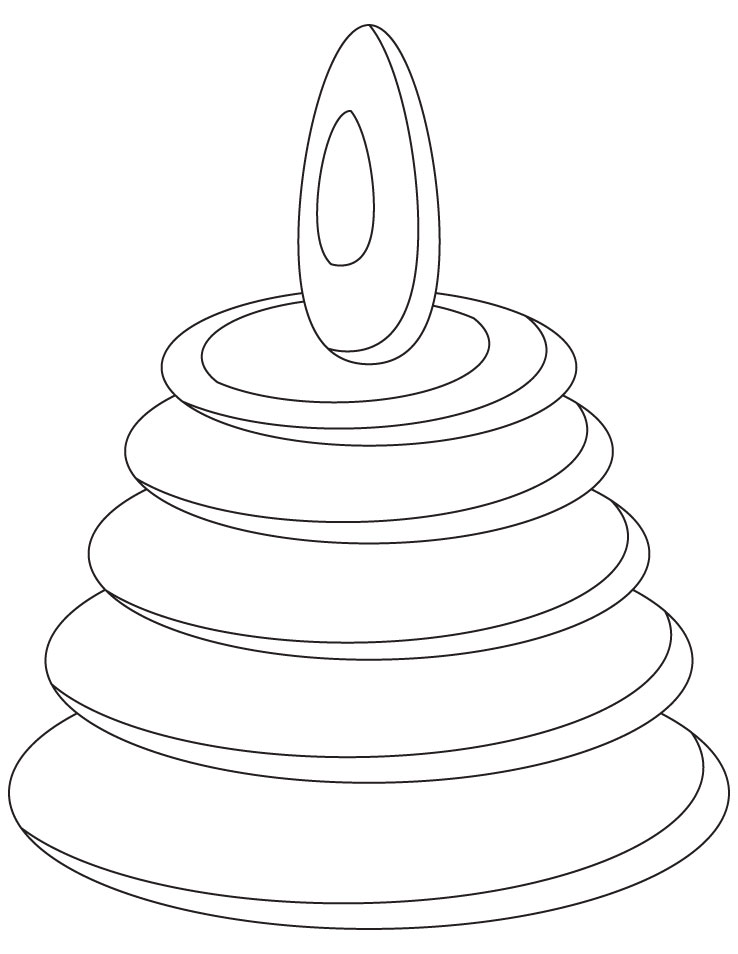 Toy ring coloring page