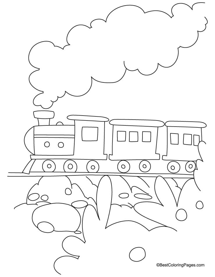 Train coloring page 3