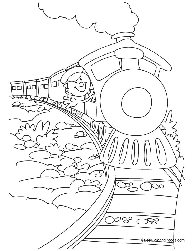 Train coloring page 4
