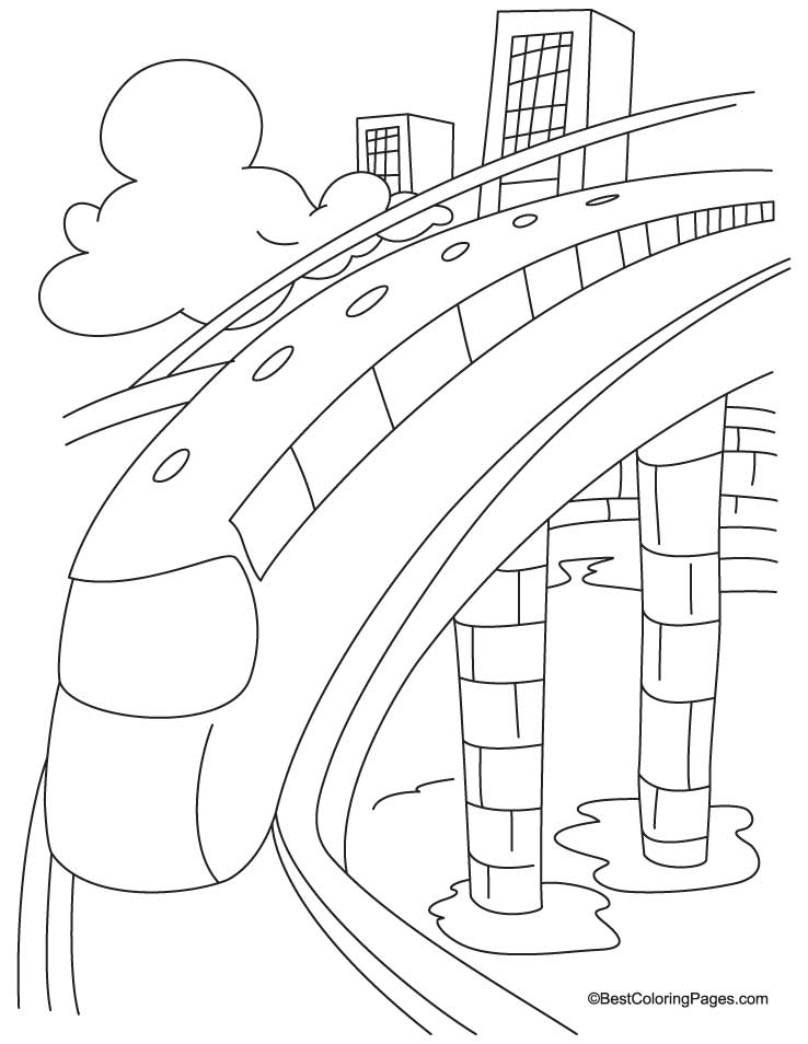 City train coloring page