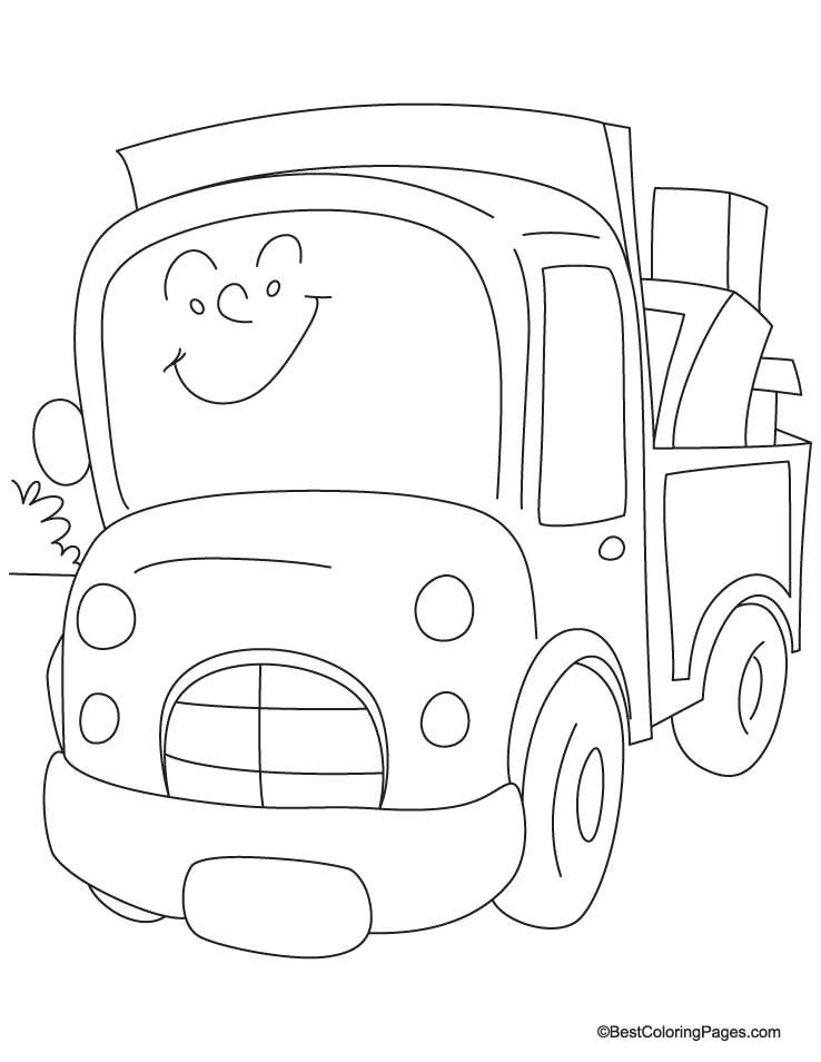 Lovely truck coloring page