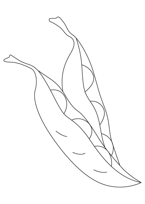 Two peas coloring page