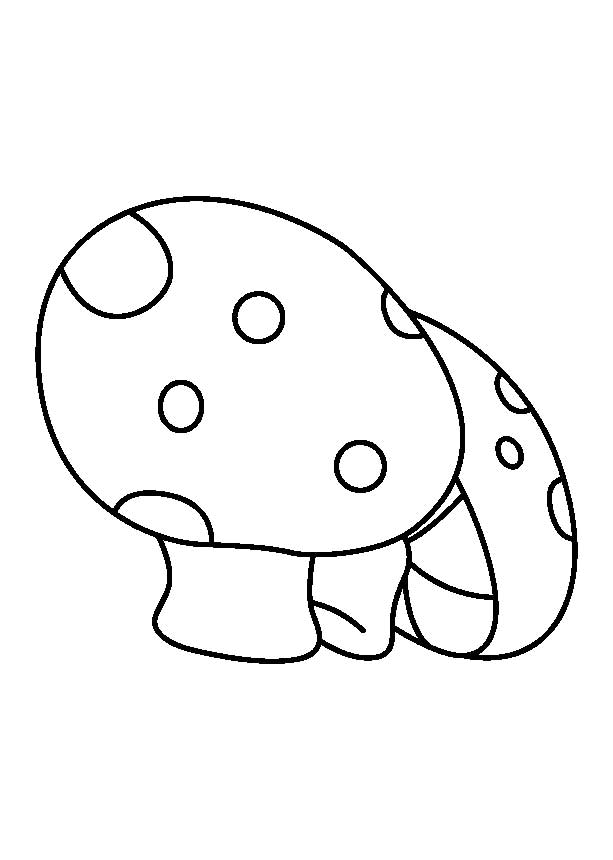 Two small mushrooms coloring page