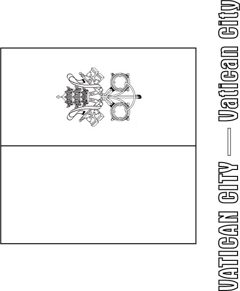 Vatican City Flag Coloring Page