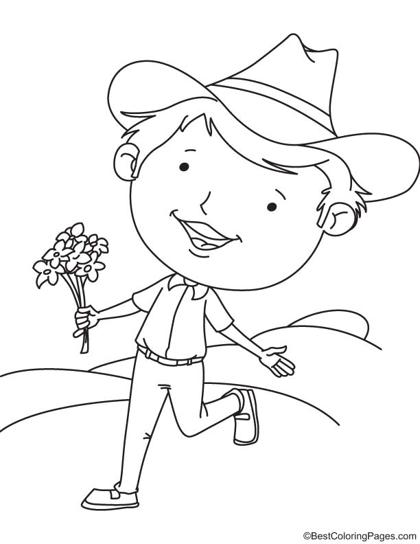 Violet in desert coloring page