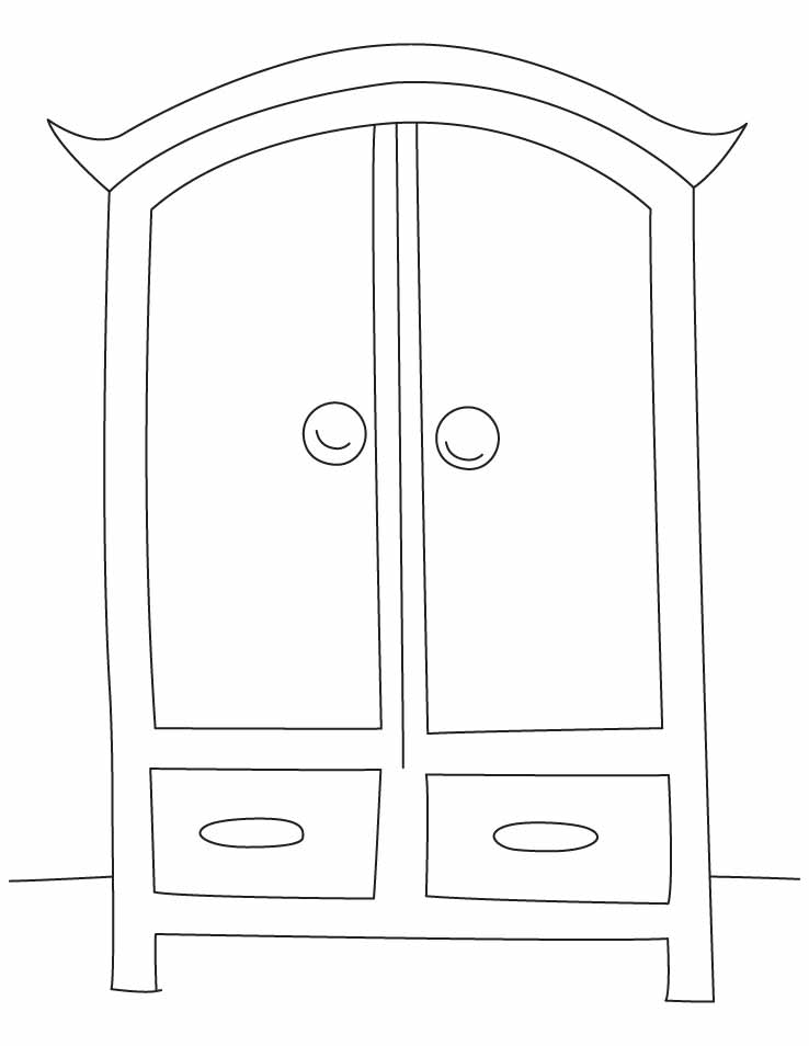Wardrobe coloring pages