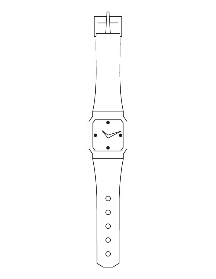 Ladies watch coloring pages