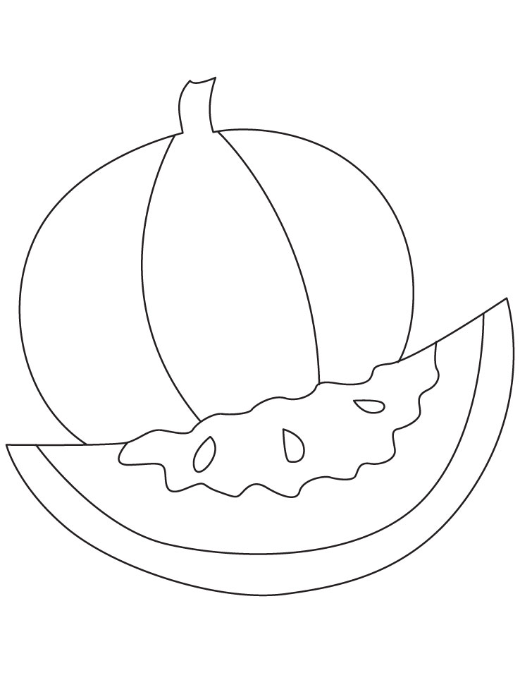 Healthy watermelon coloring pages