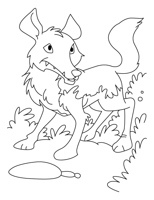 Long-legd wolf coloring pages