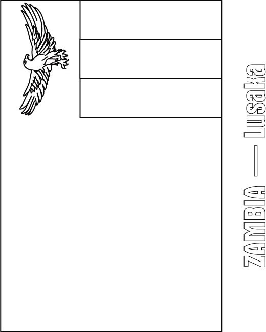 Zambia Flag Coloring Page