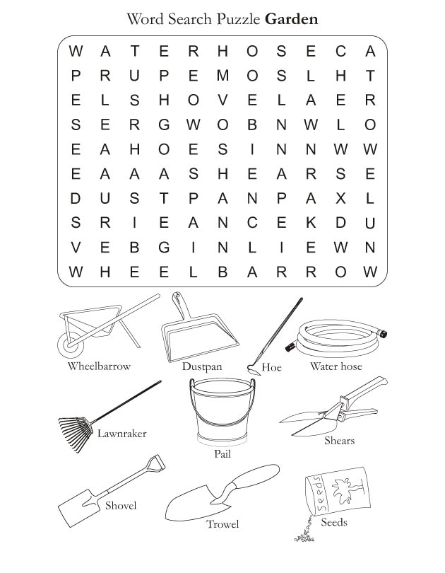 Word Search Puzzle Garden