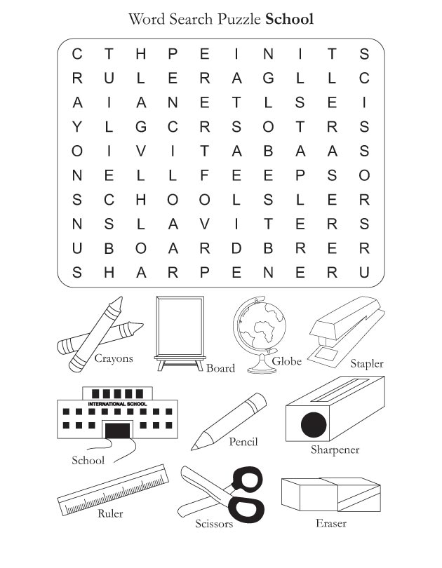 Word Search Puzzle School
