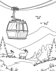 Cable Car Coloring Page