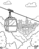 Cable Car Coloring Page