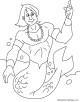Merman Coloring Page